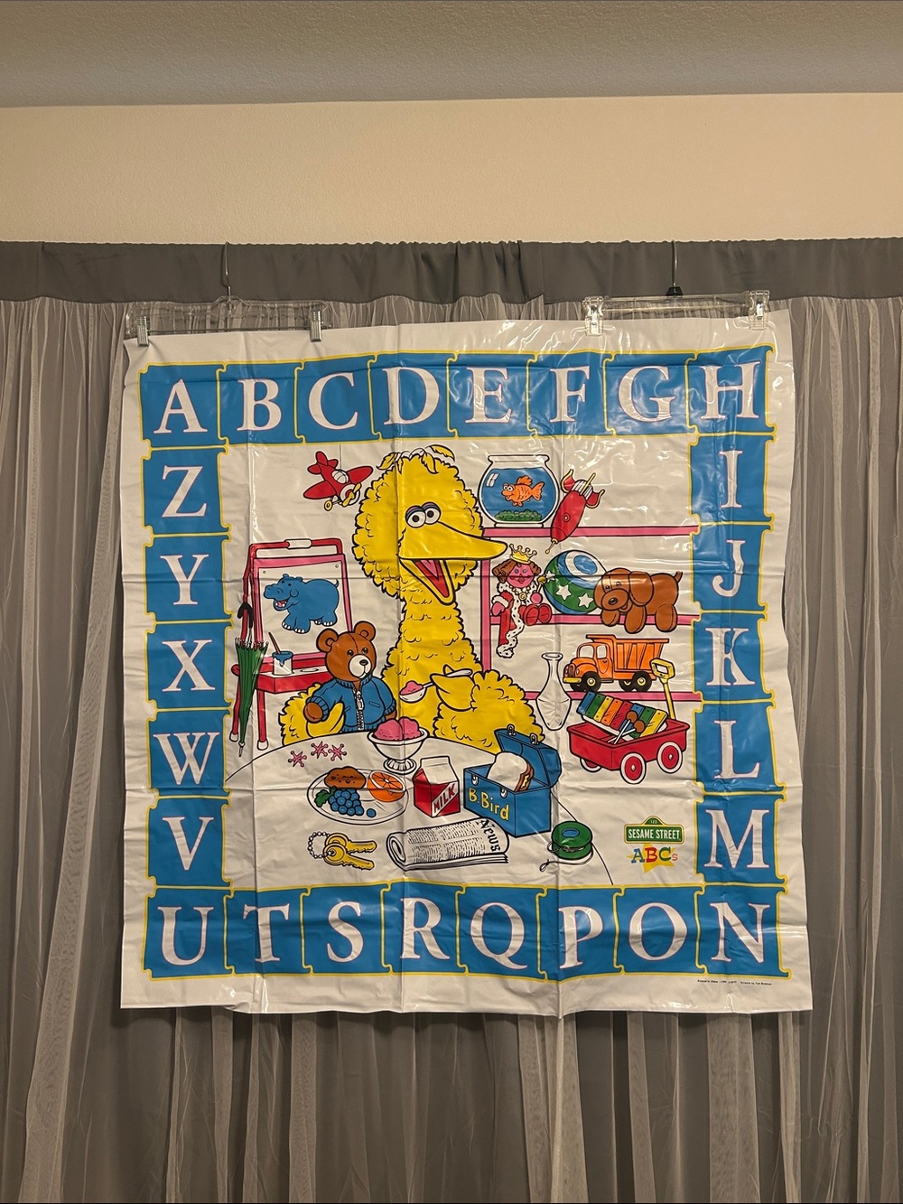 NWT Sesame Street Big Bird ABC Vinyl Playmat/Learning Mat